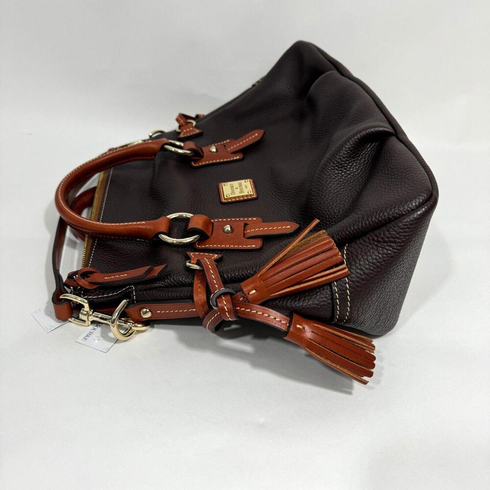 Dooney & Bourke Brown Pebble Grain Leather Stanwich Satchel New Handbag R2275BM - Picture 4 of 12